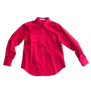 Foxcroft Vibrant Red Button-Down Shirt